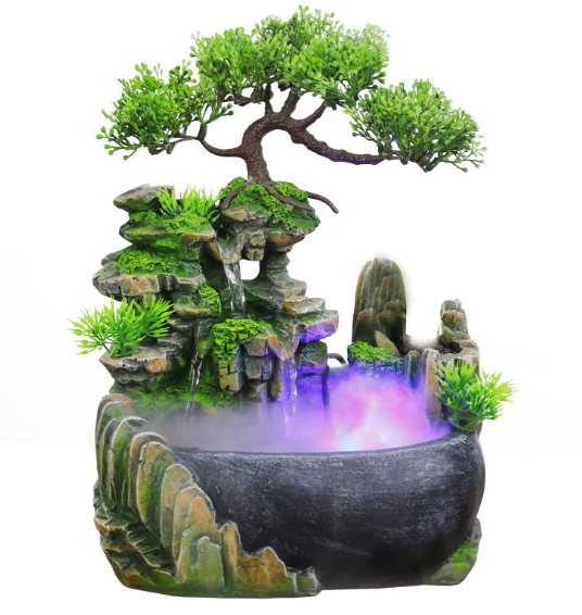 Modern Waterfall Desktop Fountain Landscape Home Practical Humidifier Beauty Scenery